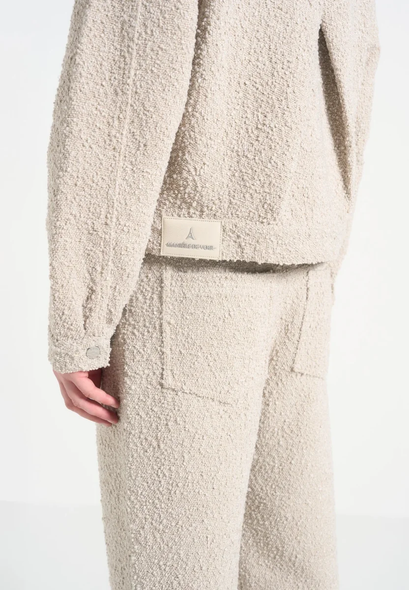 Damien - Boucle Jacket with Back Pleat - Beige - Image 6