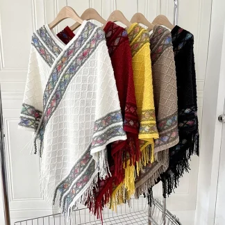 Poncho Boho Franjas Aline
