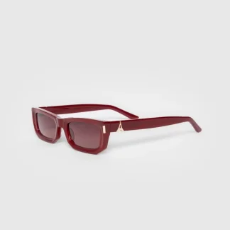 Milan - Curved-Frame Sunglasses - Red