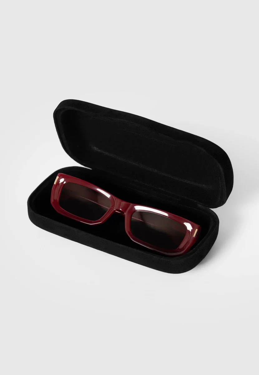 Milan - Curved-Frame Sunglasses - Red - Image 5