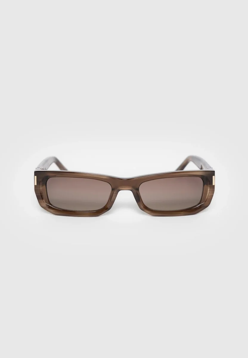 Milan - Curved-Frame Sunglasses - Brown - Image 6