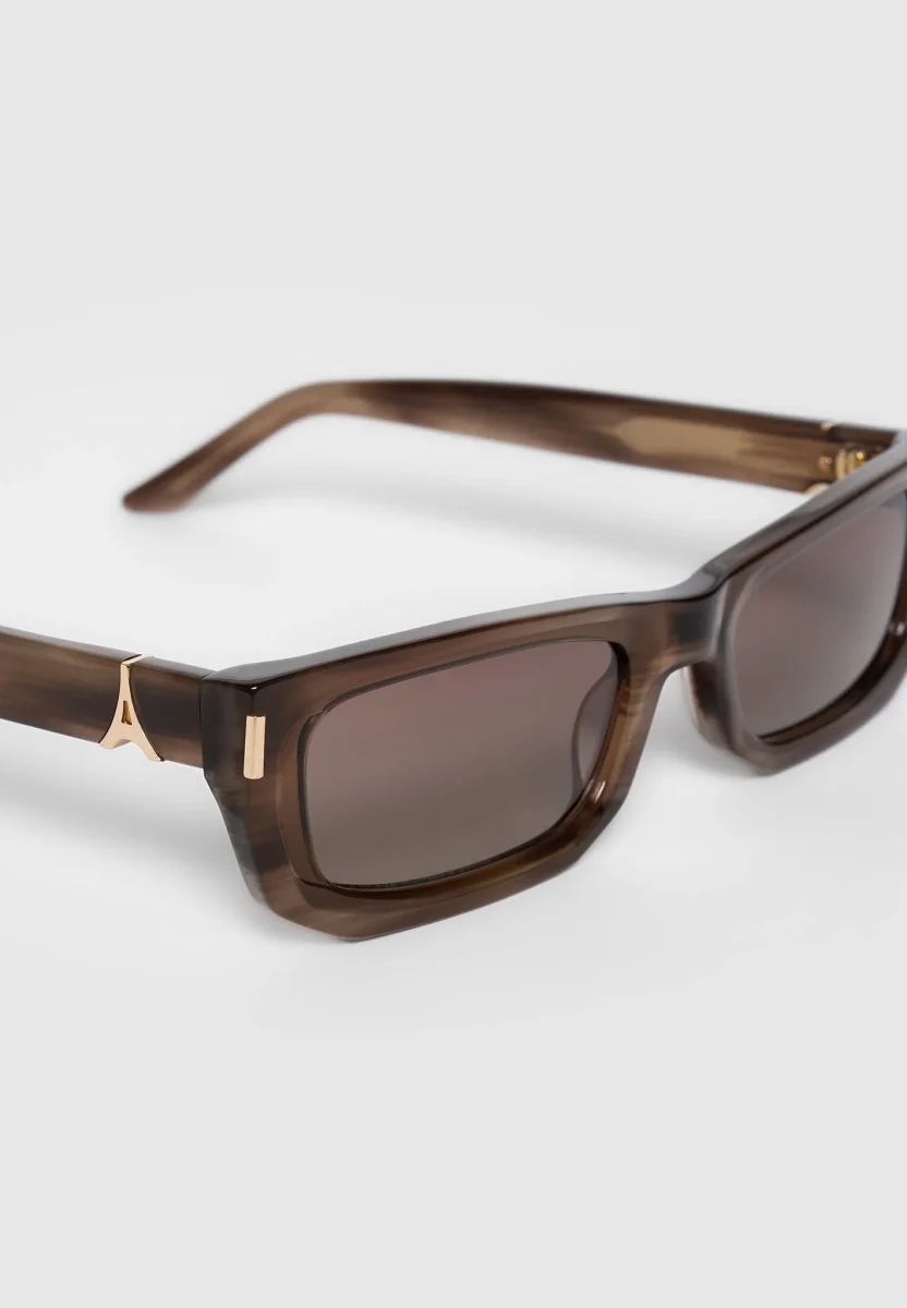 Milan - Curved-Frame Sunglasses - Brown - Image 7