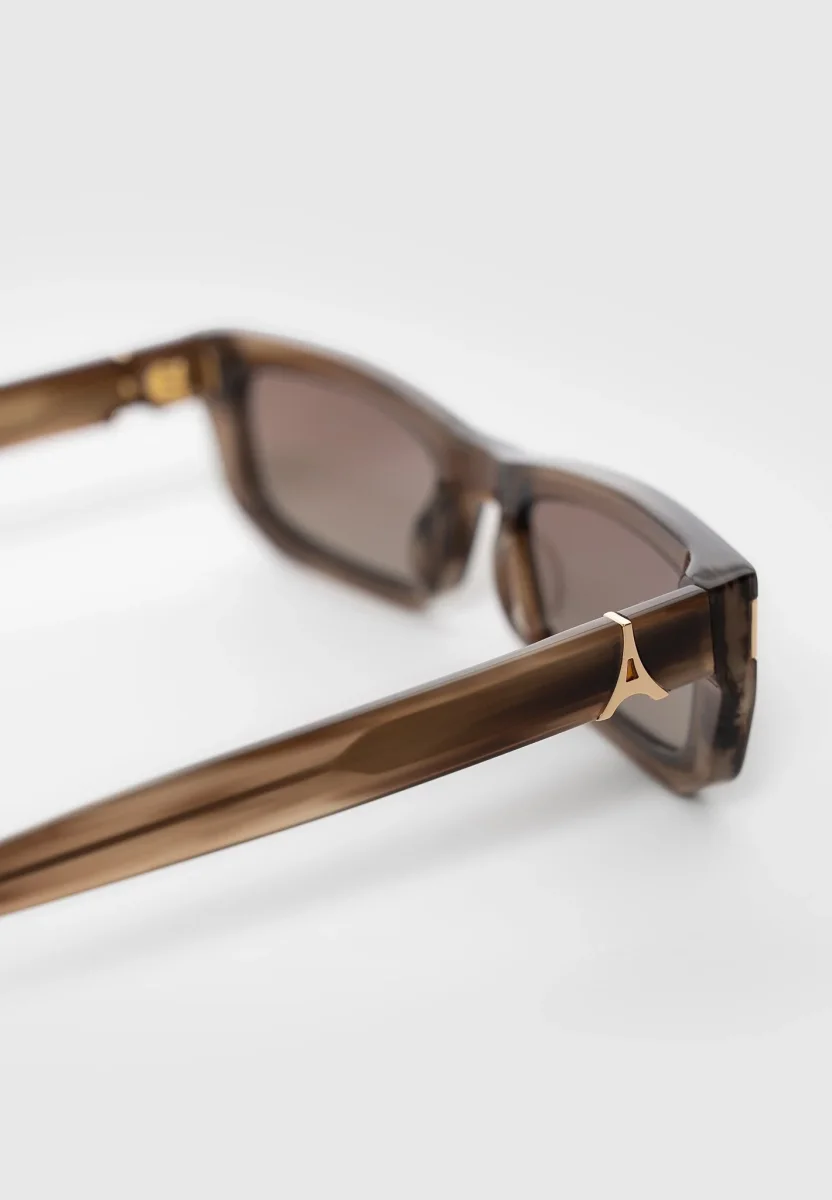 Milan - Curved-Frame Sunglasses - Brown - Image 5