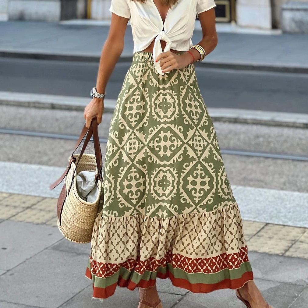 Saia Longa de Verão Hippie Chic Joan