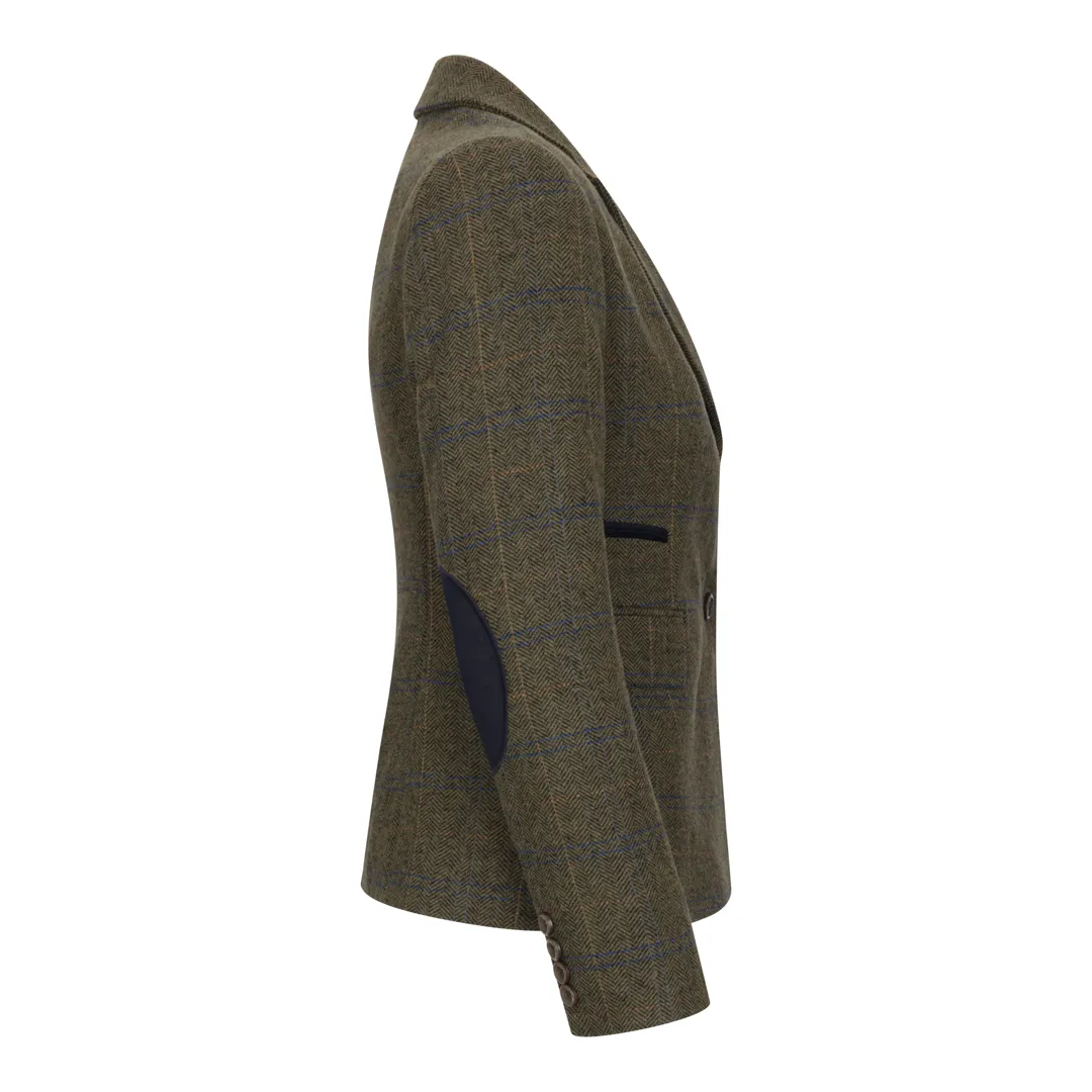 TPSTZ71 - Blazer feminino em tweed verde-oliva - Image 3