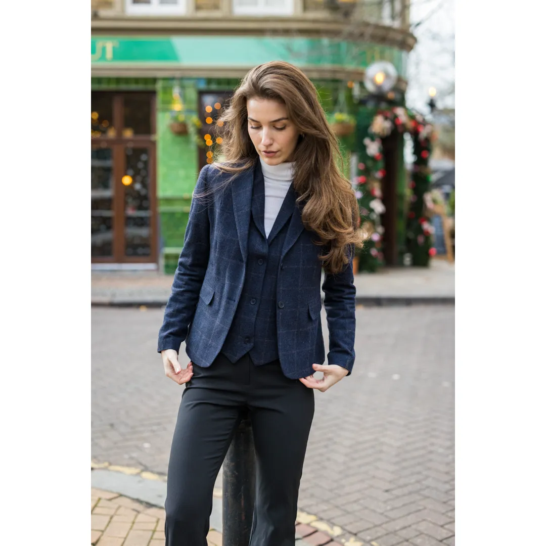 TPSTZ72 - Blazer feminino em tweed azul marinho - Image 6
