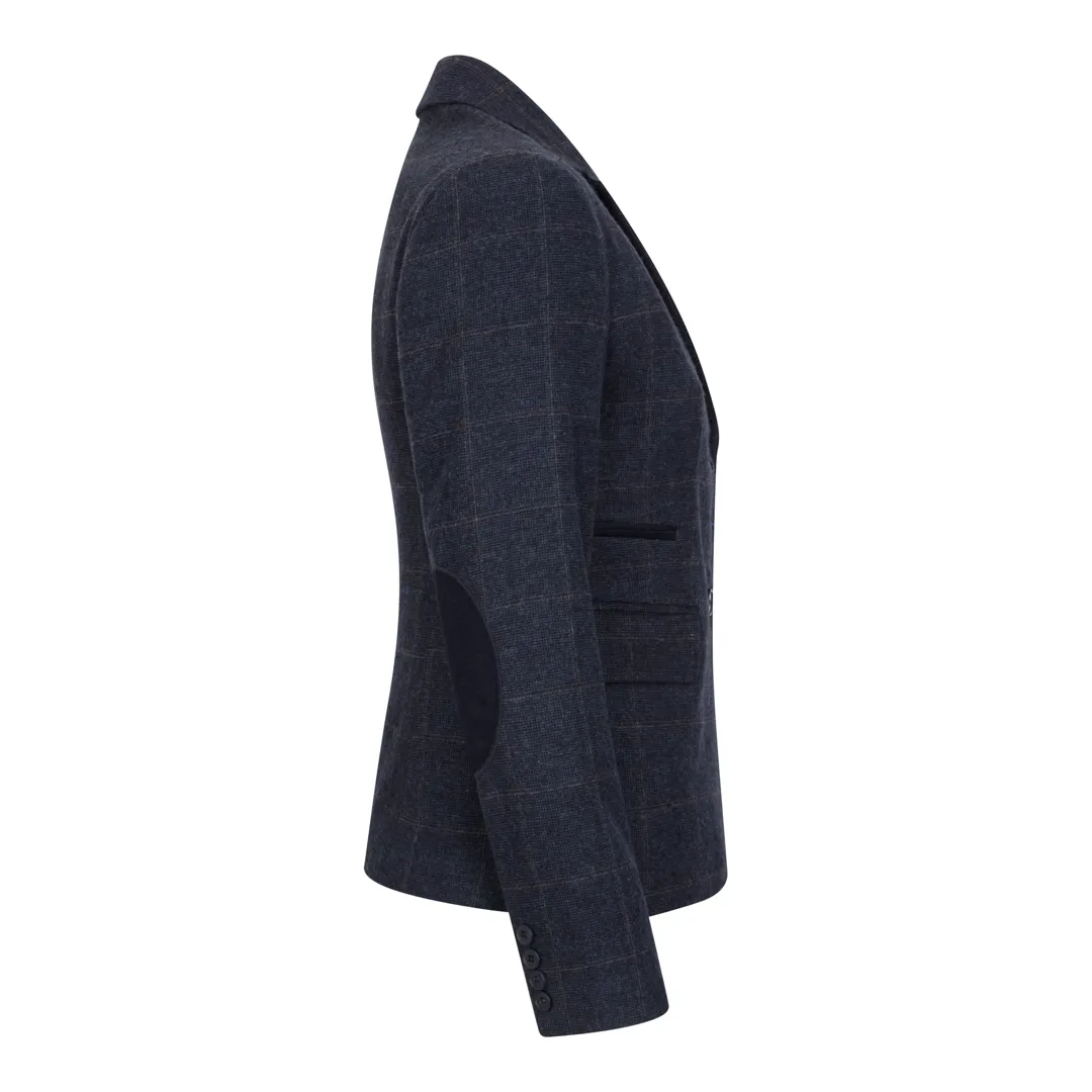 TPSTZ72 - Blazer feminino em tweed azul marinho - Image 3