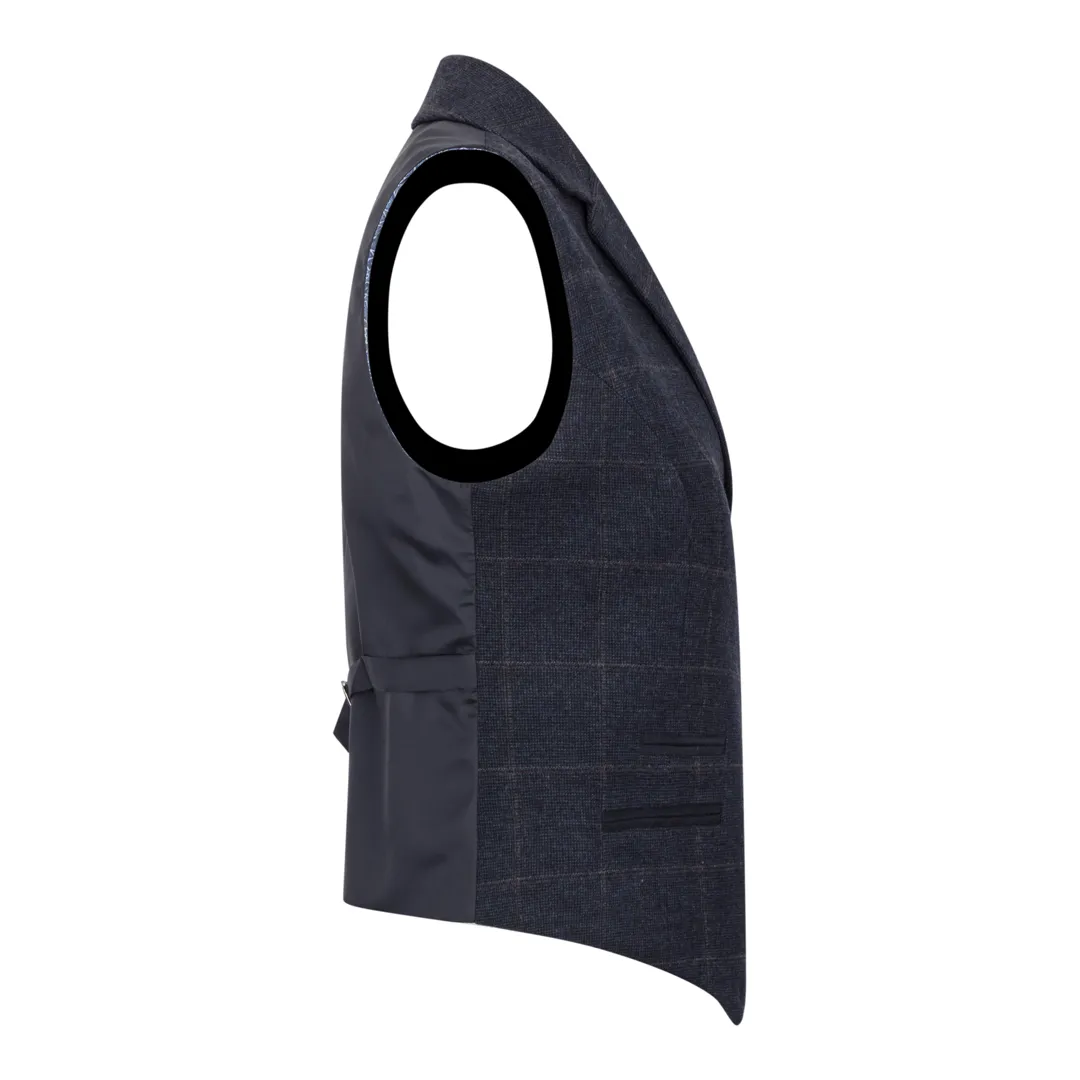 TPSTZ72 - Colete Blazer Feminino em Tweed Azul Marinho - Image 7