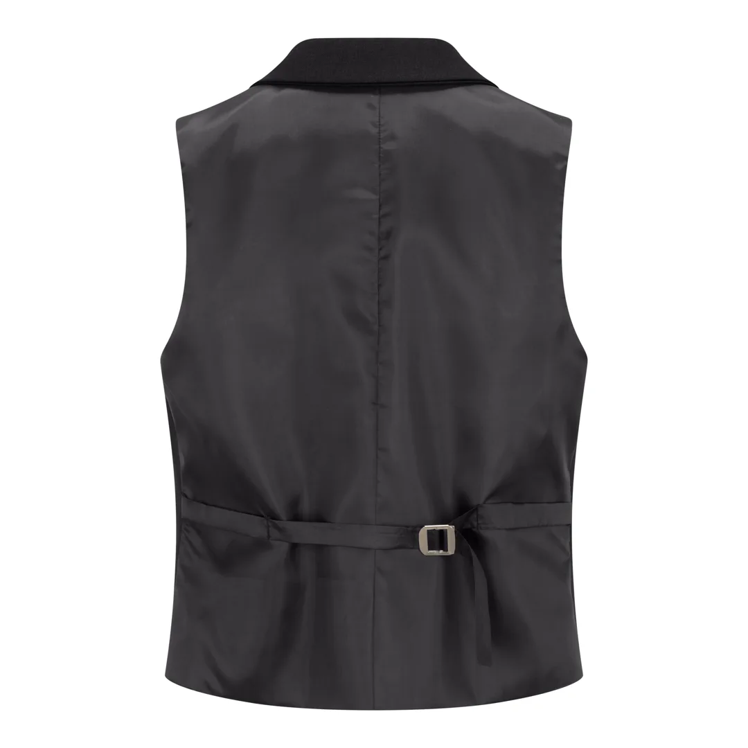 TPW-13 - Conjunto feminino preto liso de 3 peças - Image 7