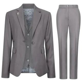 TPW-15 - Conjunto feminino de 3 peças cinza liso