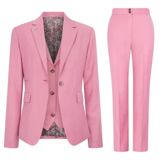 TP-16 - Conjunto feminino de 3 peças rosa liso