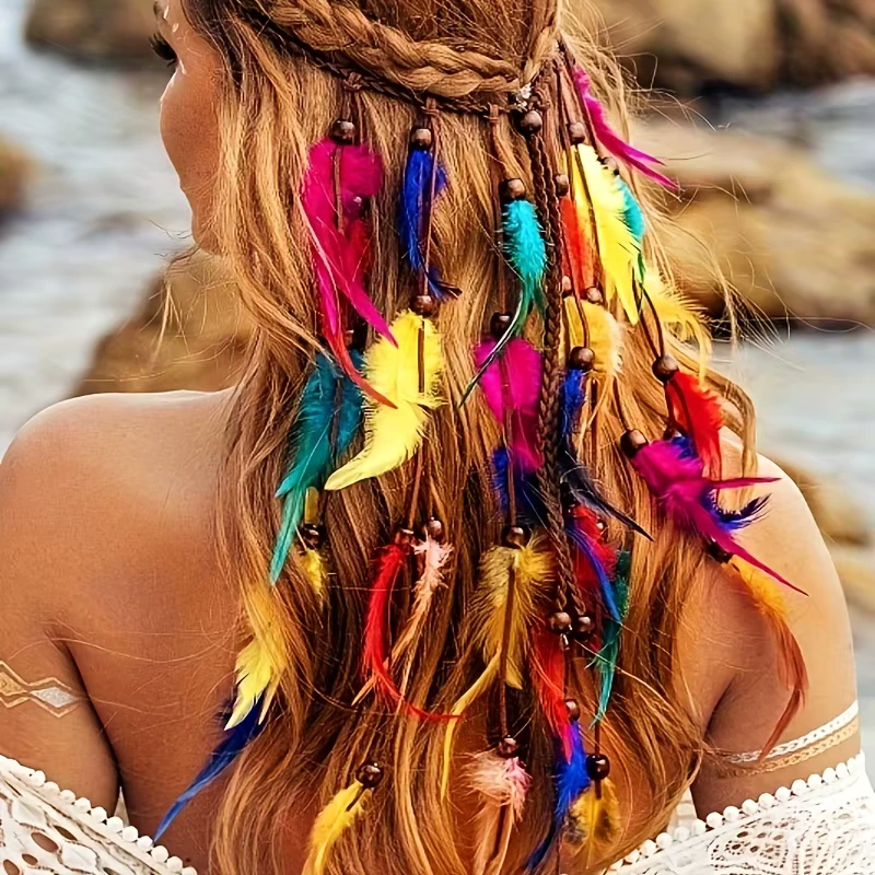 Tiara Boho Penas Coloridas - Image 5