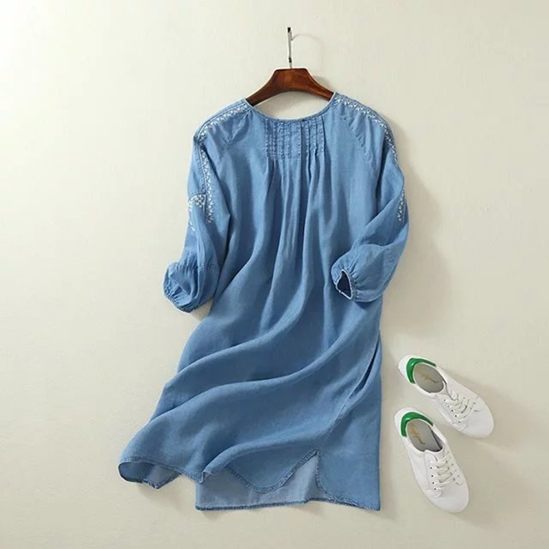 Vestido Boho Jeans Molinho Harmonia - Image 3