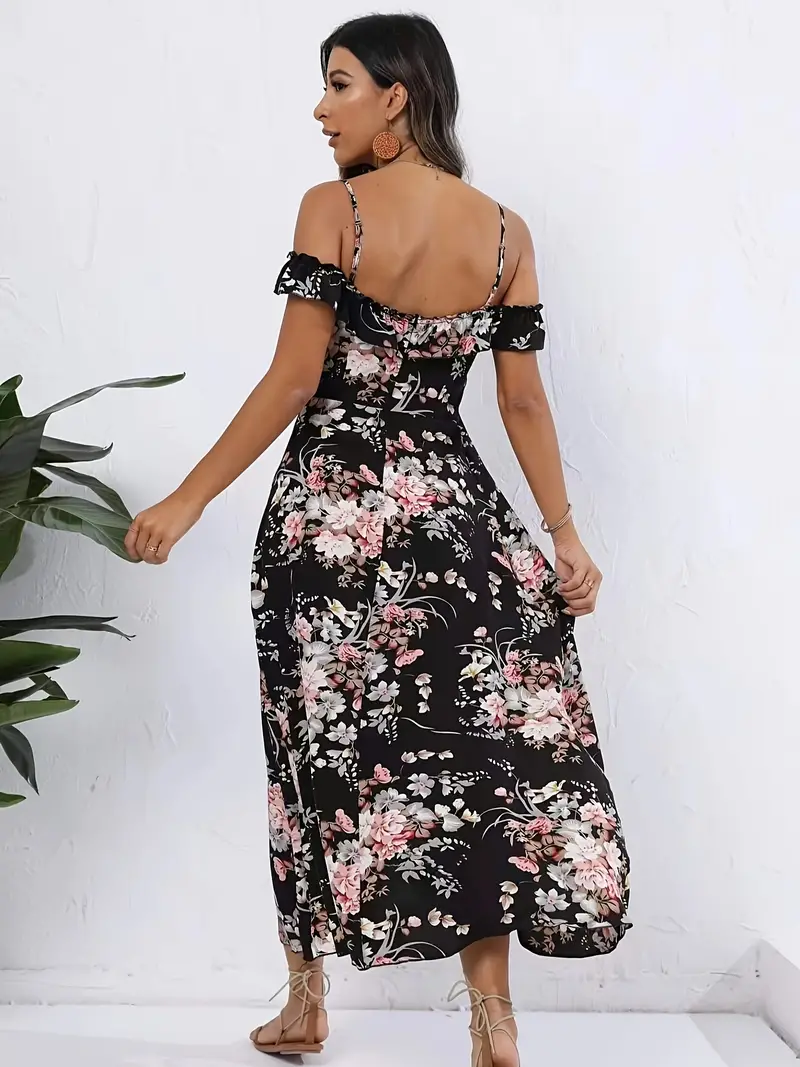 Vestido Floral Assimétrico Primavera - Image 3