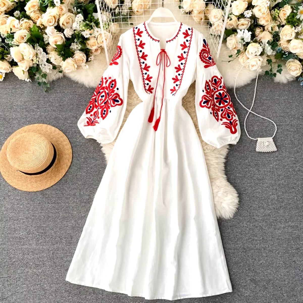 Vestido Longo Woodstock com Bordados - Image 3