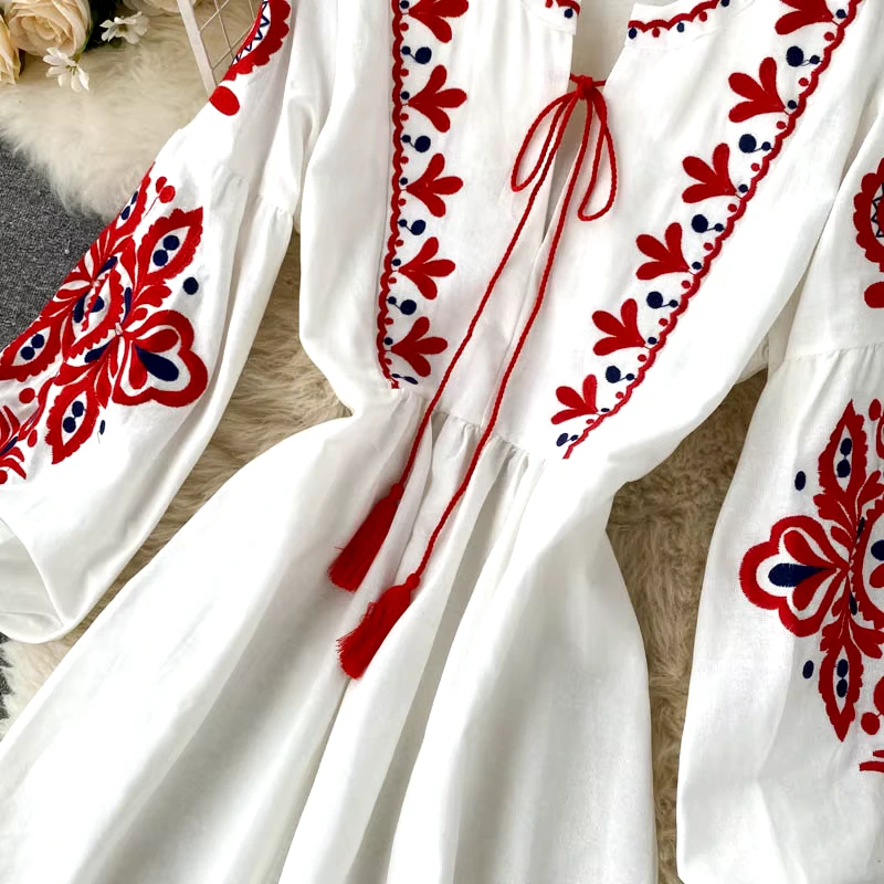 Vestido Longo Woodstock com Bordados - Image 8