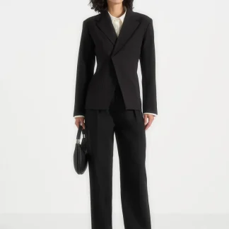 Beatrice - Tailored Cinched Blazer - Black