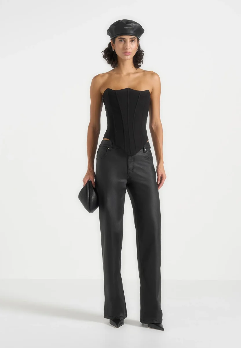 Florence - Wax Effect Jeans - Black - Image 3