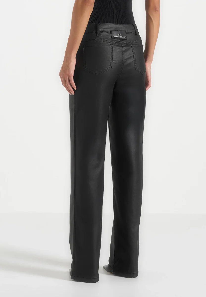Florence - Wax Effect Jeans - Black - Image 5