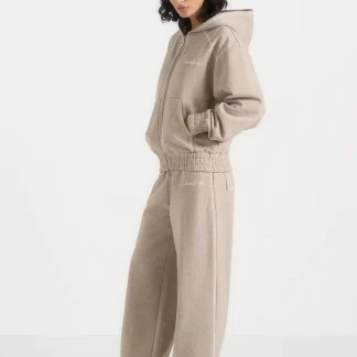 Morgan - Unisex Whipstitch Wide Leg Jogger - Taupe