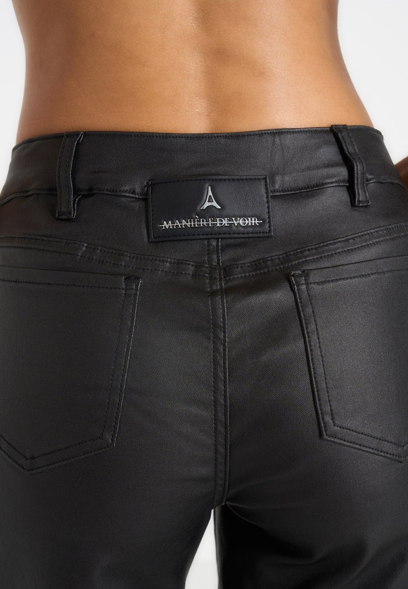Florence - Wax Effect Jeans - Black - Image 4