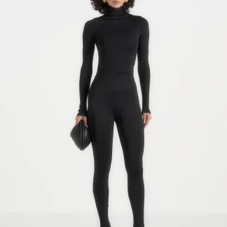 LS001 - High Waisted Leggings - Black
