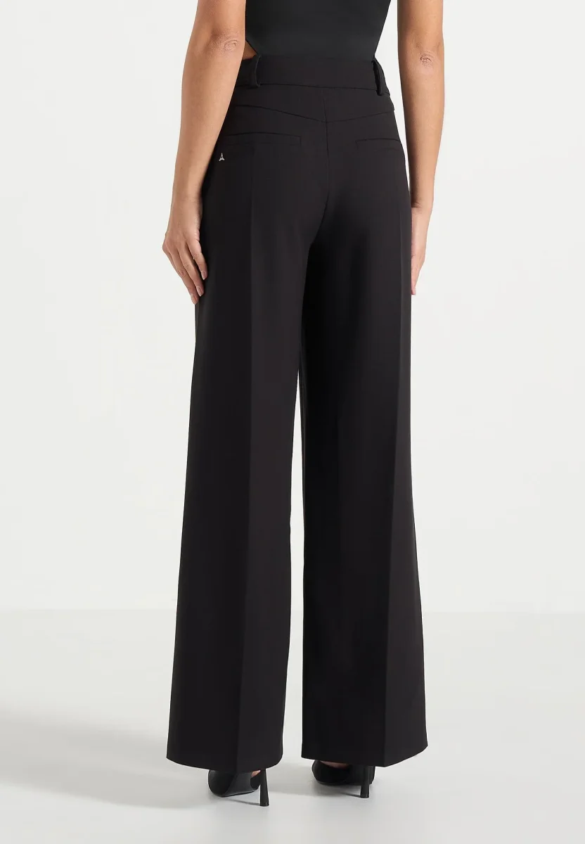 Beryl - Wrap Tailored Pants With Hardware Detail - Black - Image 5