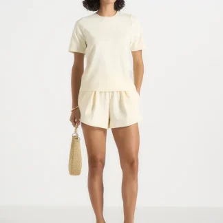 TS002 - Short Sleeve Cotton T-Shirt - Pale Yellow