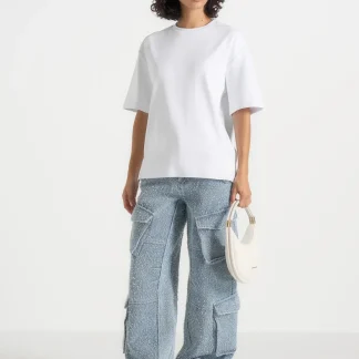 TS007 - Unisex Relaxed Fit Cotton T-Shirt - White