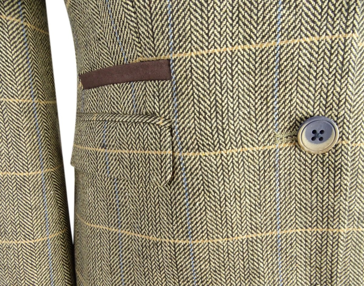 Blazer feminino em tweed marrom claro - Image 4
