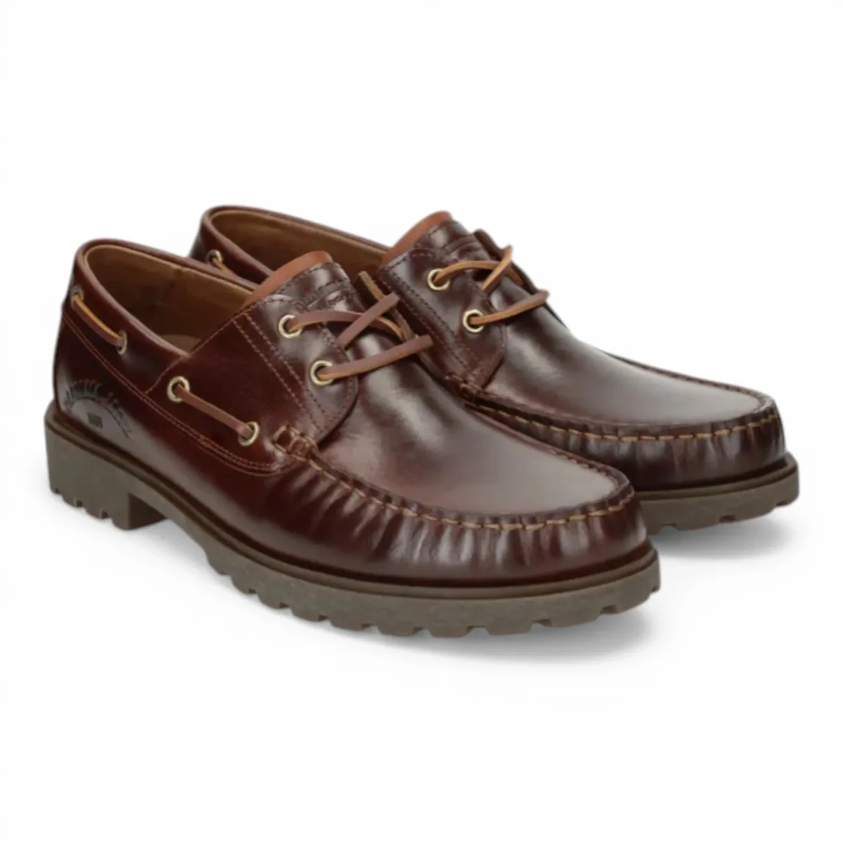 Botas de cano curto Boat C8 masculinas, impermeáveis, em couro marrom. - Image 4