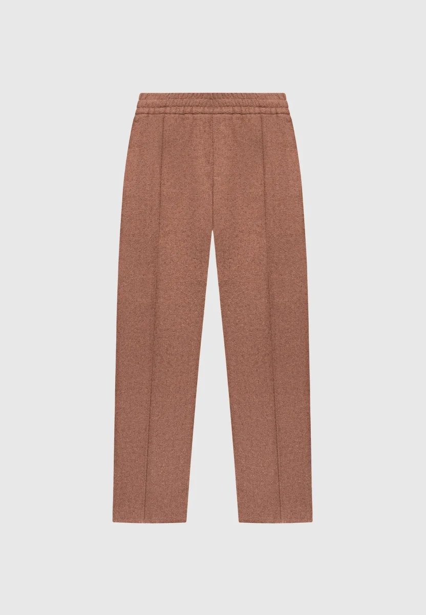 Boucle Pintuck Tapered Pants - Fawn - Image 4