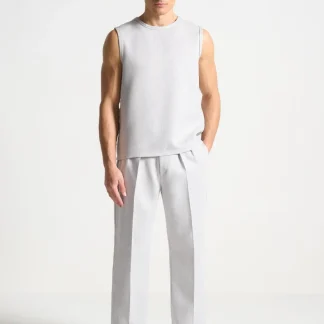 Fabien - Boxy Textured Vest - Grey