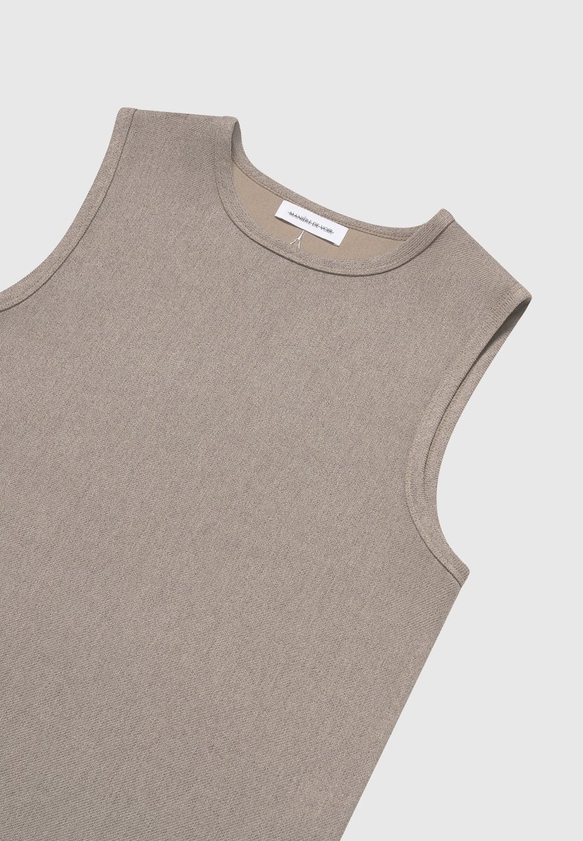 Fabien - Boxy Textured Vest - Taupe - Image 7
