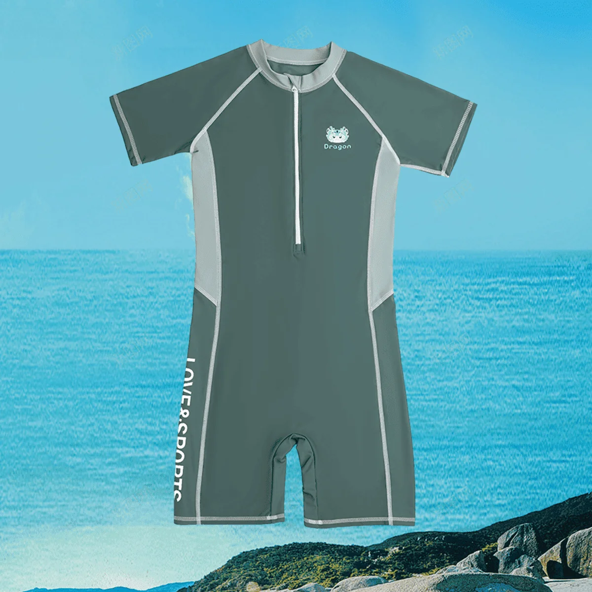 Boys' UPF 50+ Rash Guard Swimsuit - Image 4