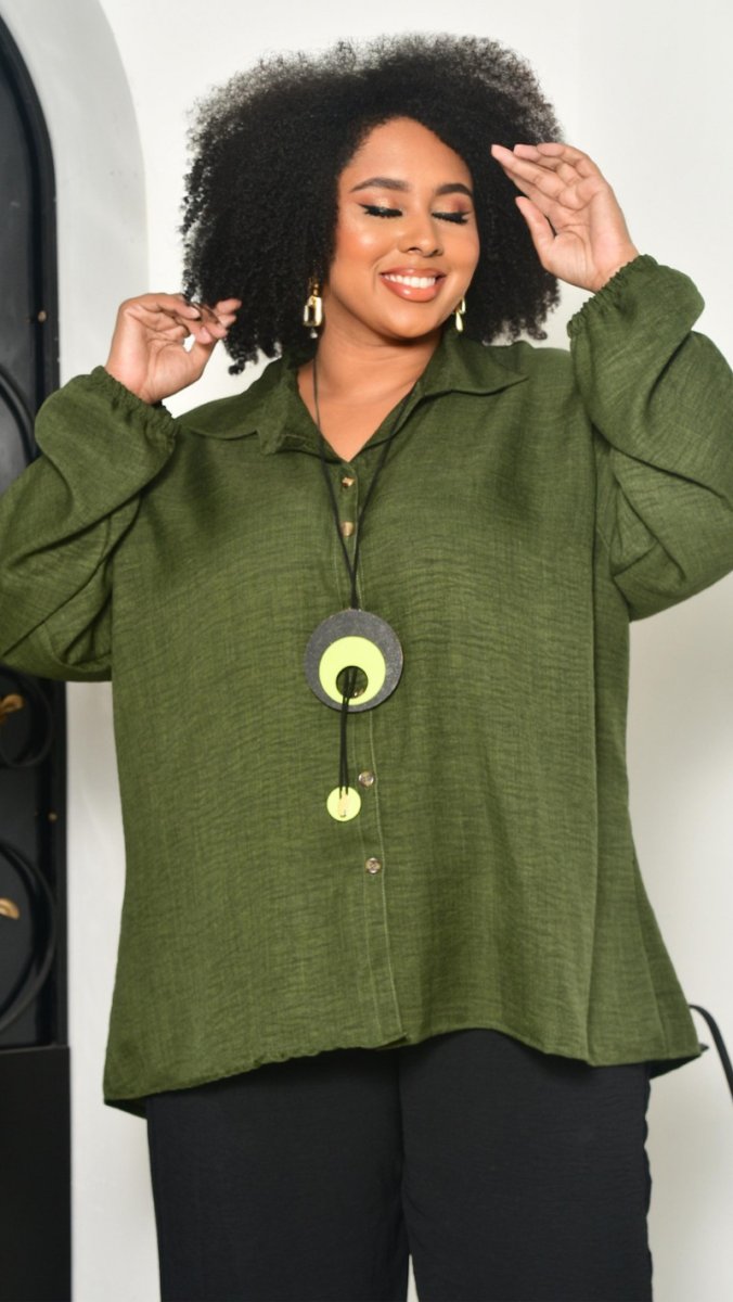 Camisa Plus Size Crepe Duna - Image 6