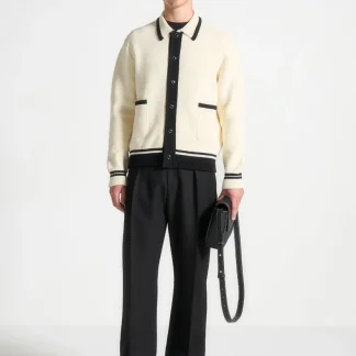Julien - Classic Combed Cotton Knit Cardigan - Cream