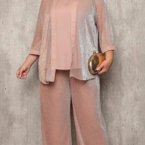 Conjunto Festa Plus Size 3 peças em Lurex