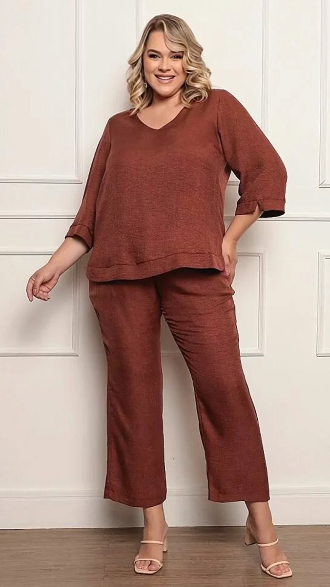 Conjunto Plus Size 2 peças em Poli Linho - Image 9