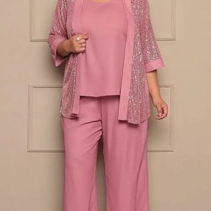 Conjunto Plus Size Festa 3 Peças Cardigã Paetês