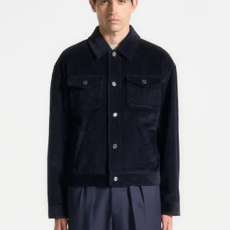 Corduroy Trucker Jacket - Navy