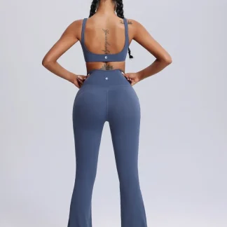 Crisscross Waist Flared Yoga Pants