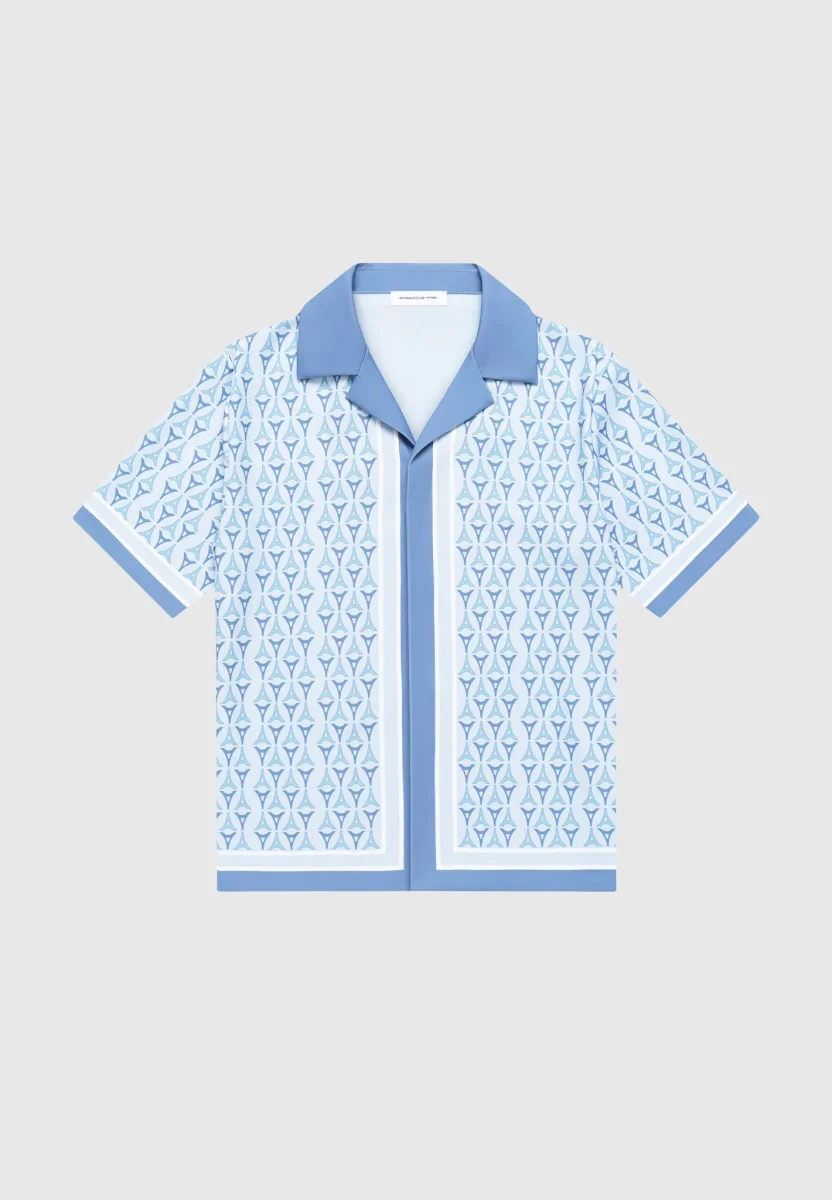 Eiffel Monogram Resort Shirt - Blue - Image 4