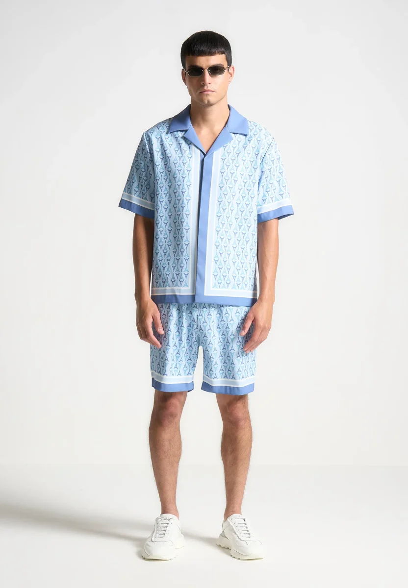 Eiffel Monogram Resort Shirt - Blue - Image 2