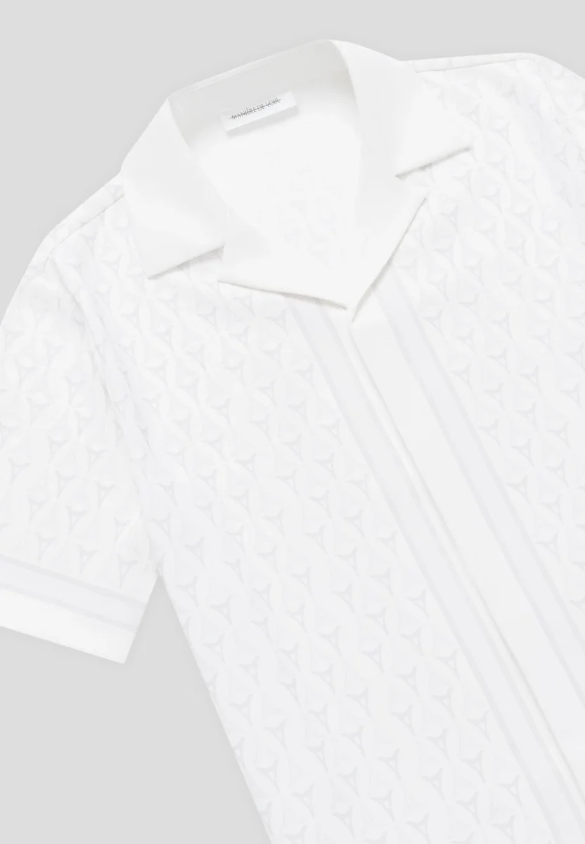 Idriss - Eiffel Monogram Resort Shirt - White - Image 6