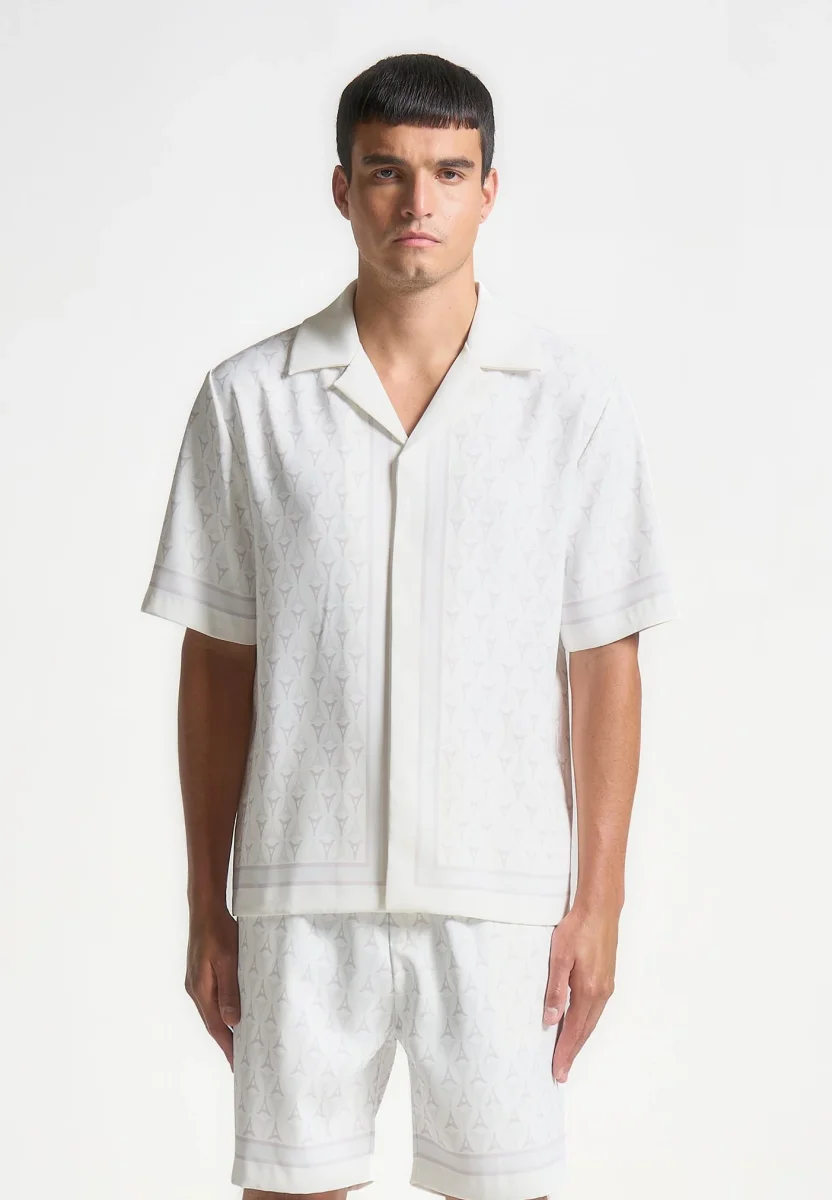 Idriss - Eiffel Monogram Resort Shirt - White