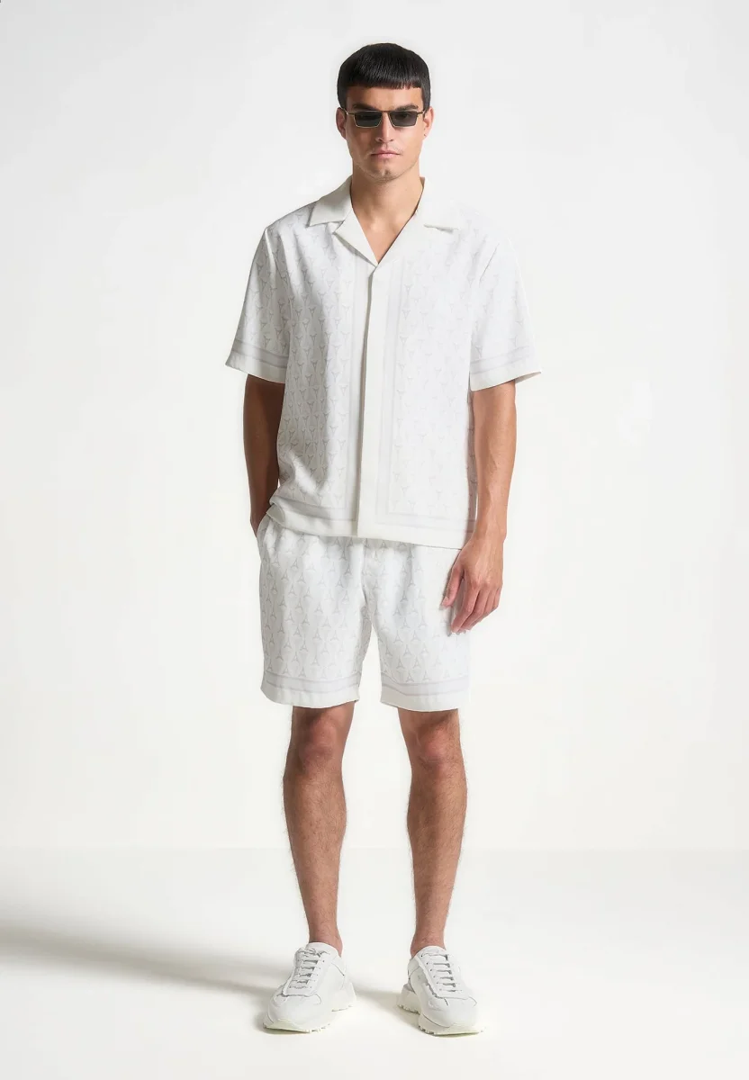 Idriss - Eiffel Monogram Resort Shirt - White - Image 3