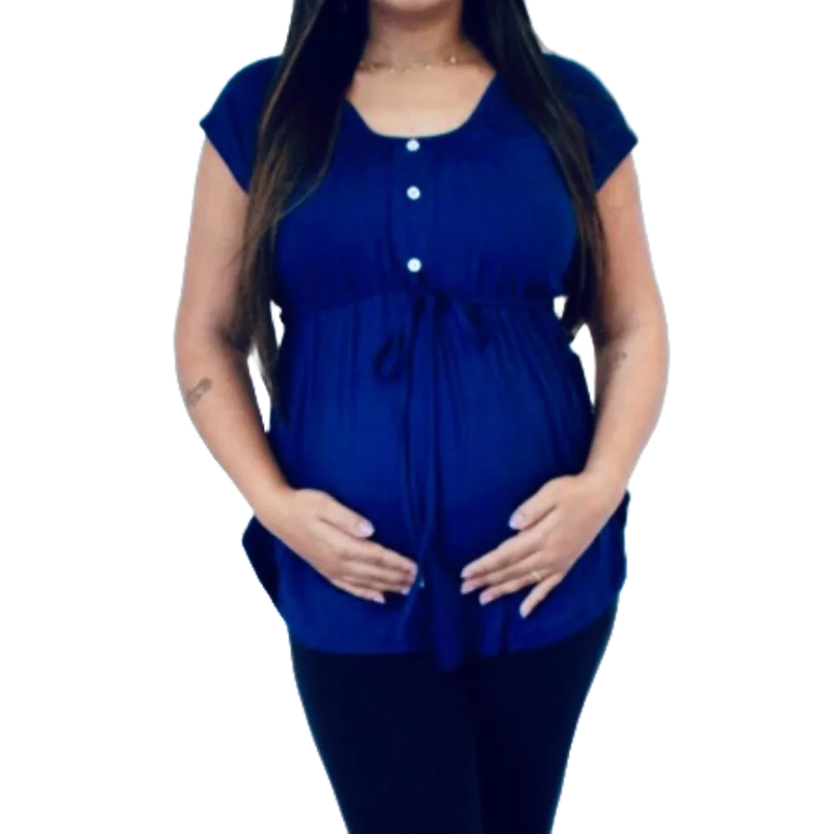 Bata de Gestante com Botões - Image 2