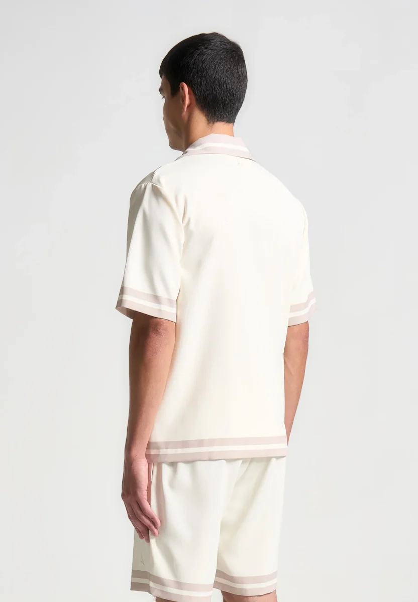 Floral Border Resort Shirt - Cream - Image 5