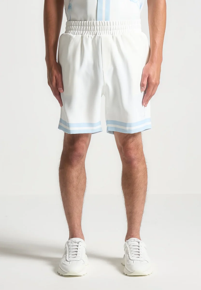 Floral Border Shorts - Blue - Image 2